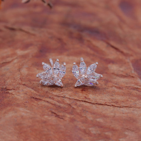 Crystal Flower Earrings For Women