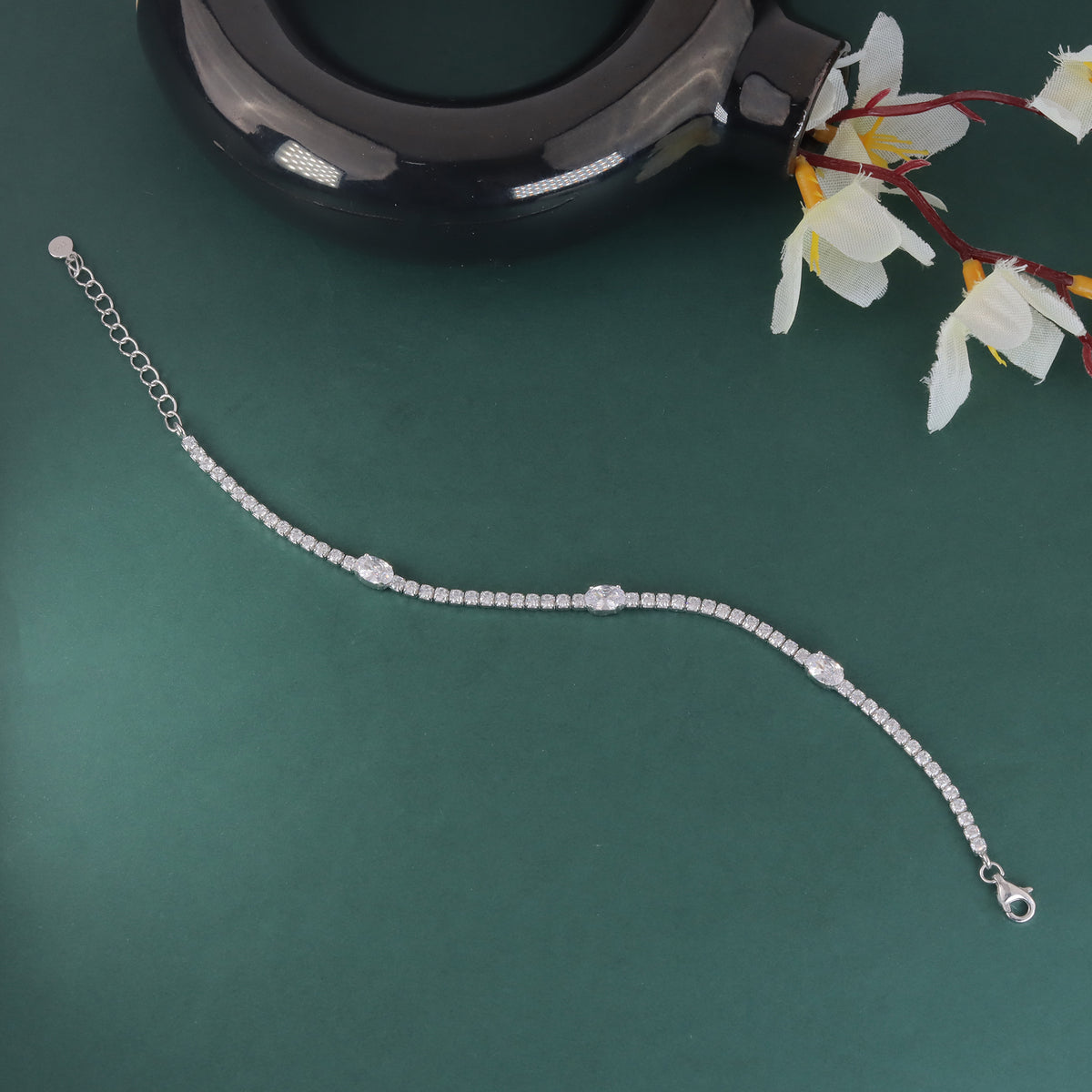 925 Sterling Silver CZ Tennis Bracelet for Women