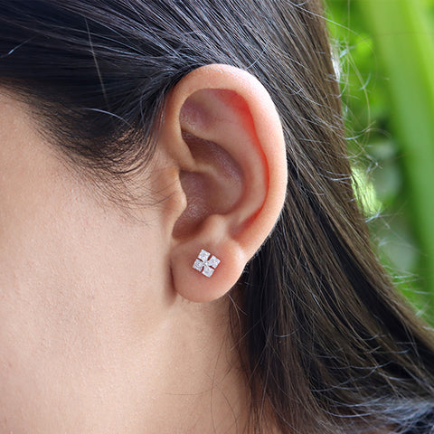 Twin Quad Stud Earrings