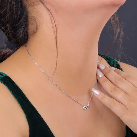 925 Sterling Silver Daily Ware Infinity Pendant Necklace for Women