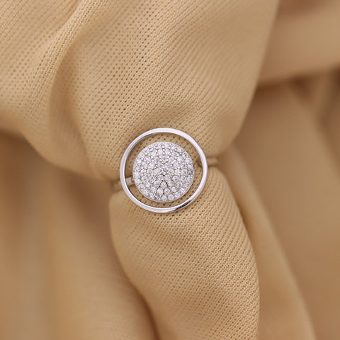 Silver Dual Circle  Ring