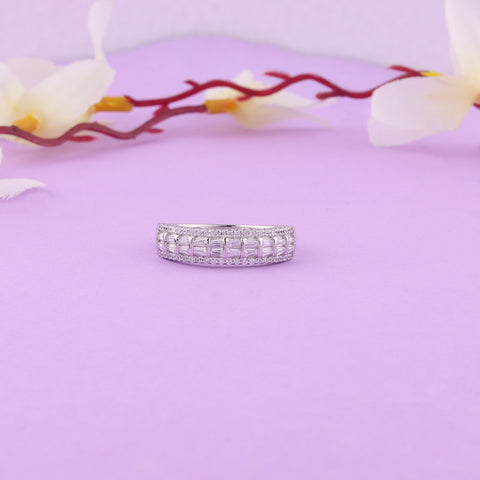 Sparkling Eternity  925  Silver Ring