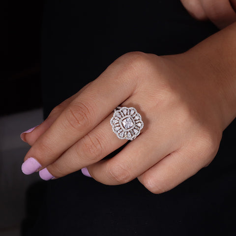 Diamond Cluster Ring