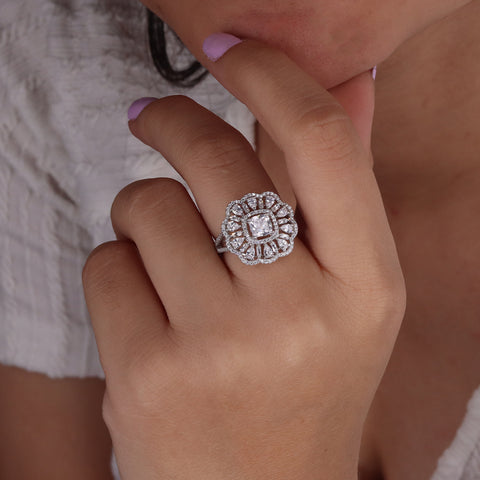 Diamond Cluster Ring