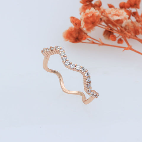 Rose Gold Curved Ring