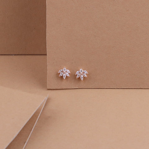 Crystal Flower Earrings For Women