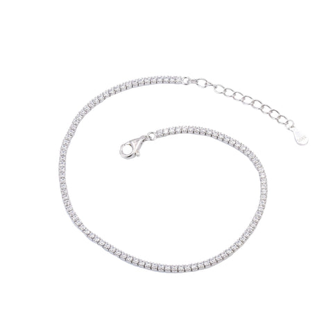 925 Sterling Silver Adjustable Tennis Bracelet for Women