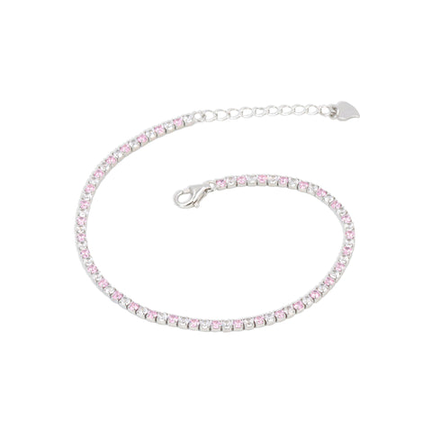 925 Sterling Silver Classic Sparkle Tennis Bracelet For Women