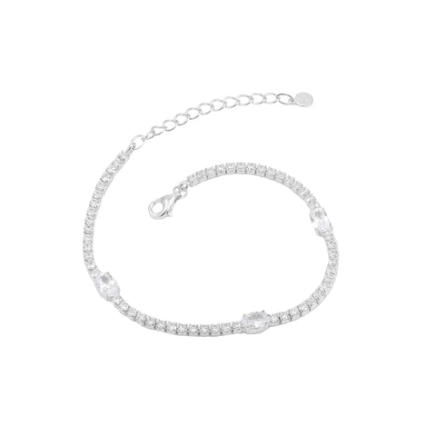925 Sterling Silver CZ Tennis Bracelet for Women