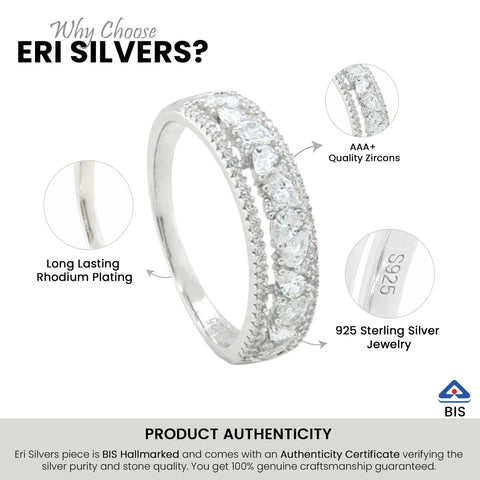 Three-Row Diamond Eternity Ring