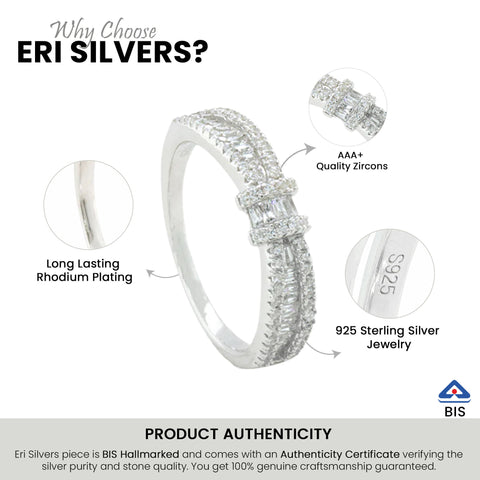 Silver Cubic Zirconia Sterling Silver Ring