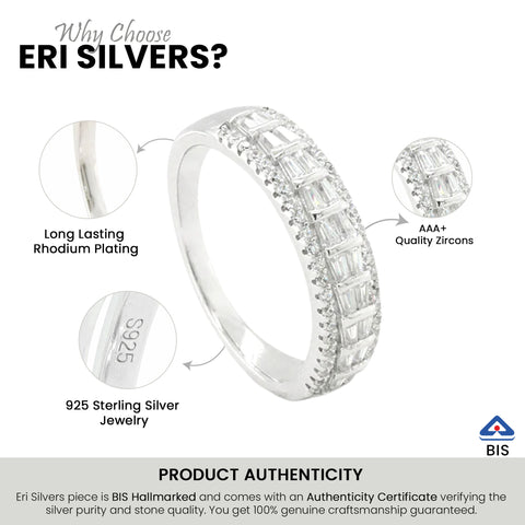 Sparkling Eternity  925  Silver Ring