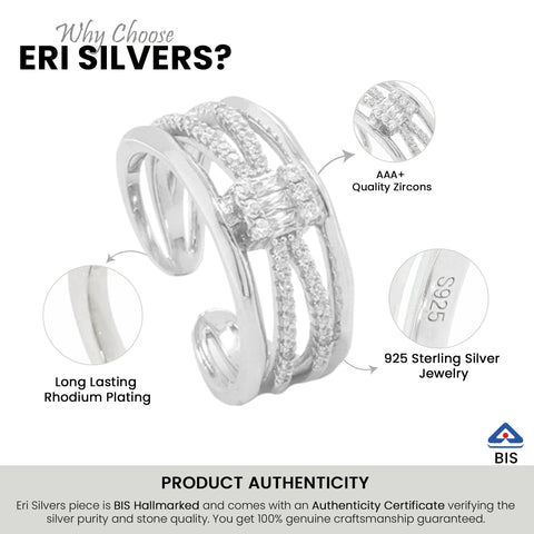 Four layer wedding band