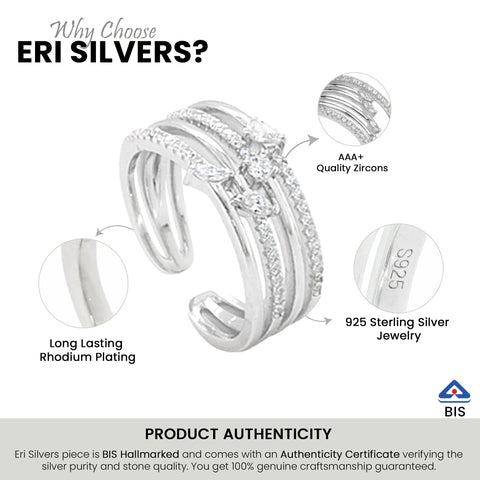 Premium Quality Silver Eternity Ring for Women