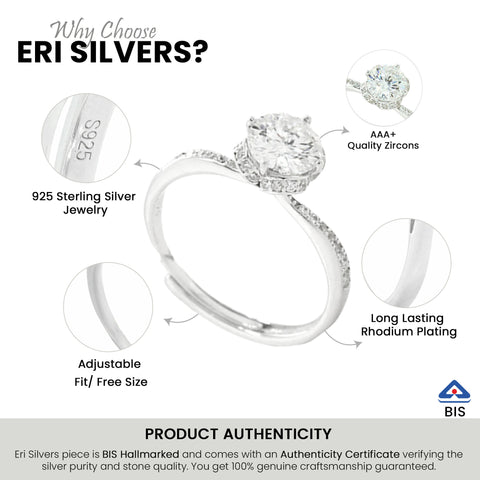Silver Halo Engagement Ring