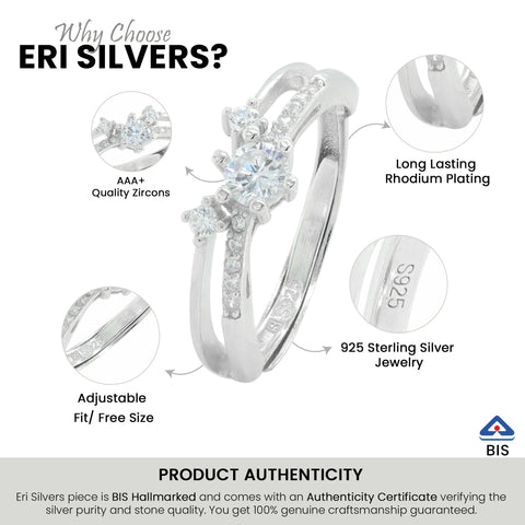 925 Sterling Silver Solitaire Ring for Women