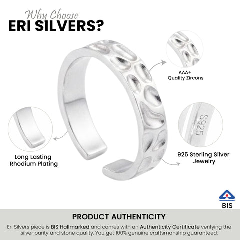 Silver  Band Adjustable Ring