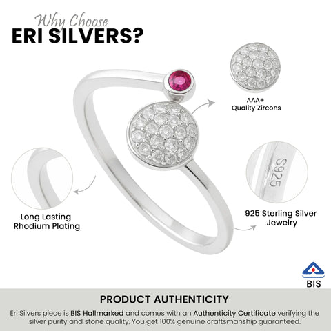 Open Ring With Zircon Round