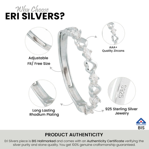 Silver Heart Ring For Girl