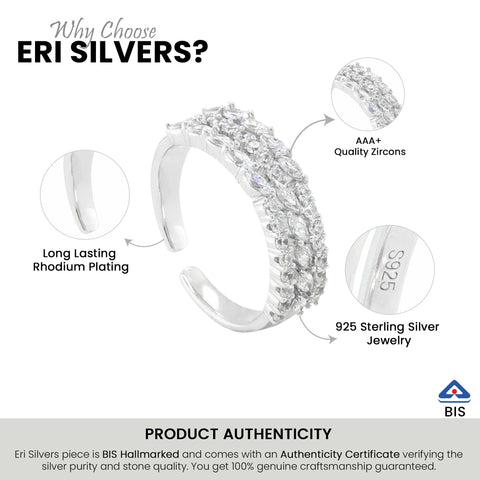 Trendy Cubic Zirconia Silver Ring for Women