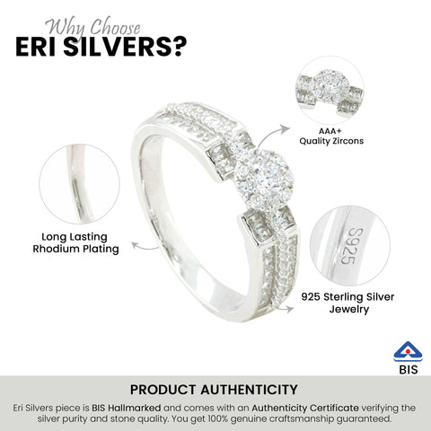 Elegant Double Layer Solitaire Ring for Women