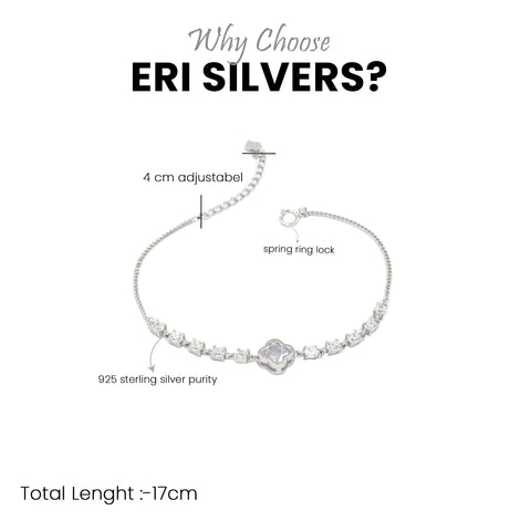 Silver Plated Stone Studded Bracelet