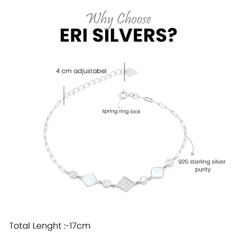 925 Sterling Silver  Charm Bracelet for Women