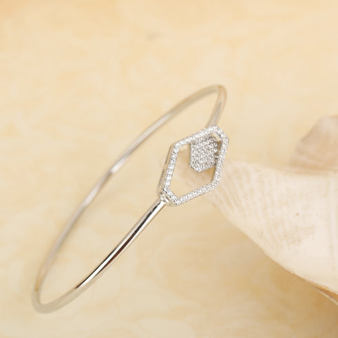 Adjustable silver bracelet