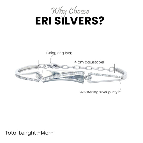 Silver Square Bar Adjustable Kada