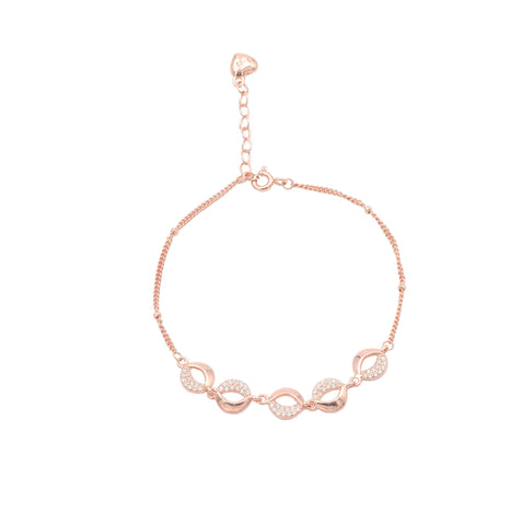 Rose Gold plated Infinity Link Bracelet for Women