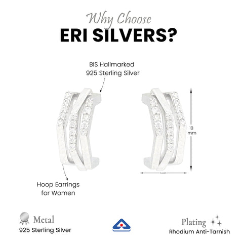 925 Sterling Silver Hoop Earrings for Women