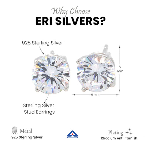 Silver High Grade Stud Earrings