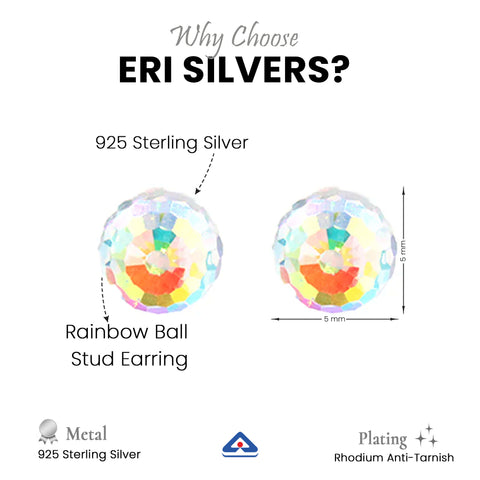 Rainbow Ball Stud Earring