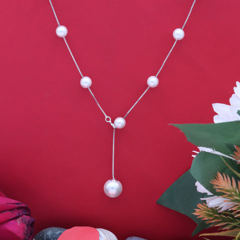 Silver Pearls Necklace