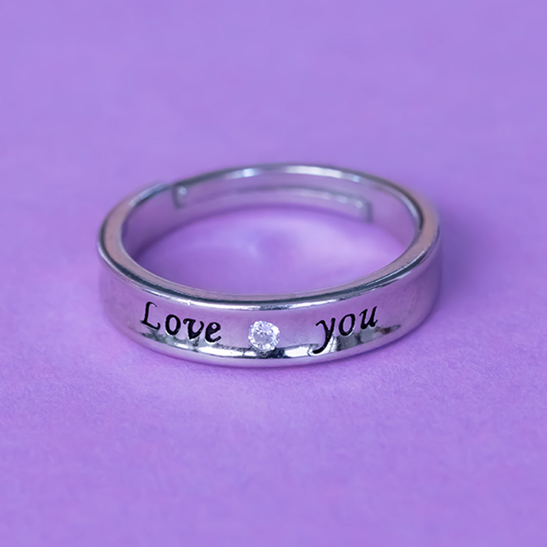 925 Sterling Silver Love You Ring