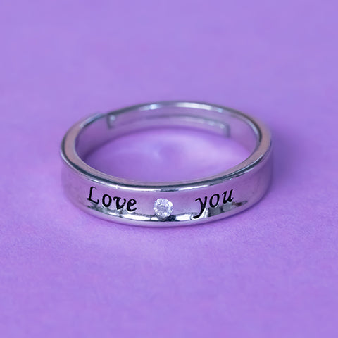 925 Sterling silver Love you ring