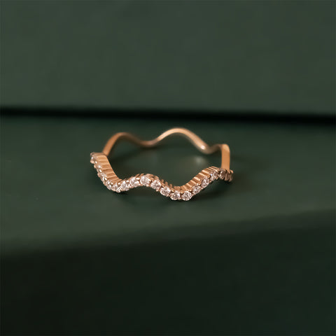 Rose Gold Curved Ring