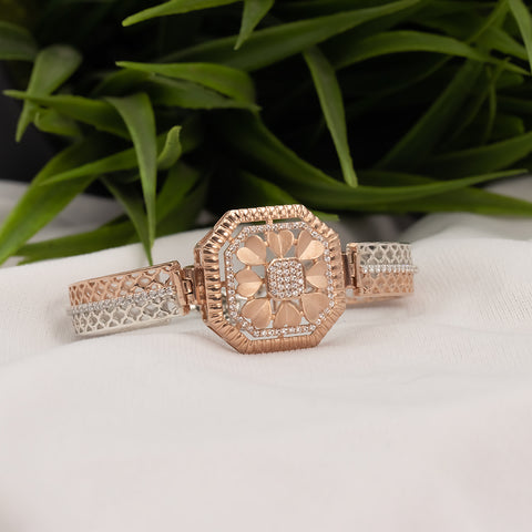Rose gold multi heart shape diamond bracelet