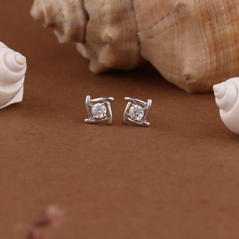 Sterling Silver Dazzling Stud Earrings