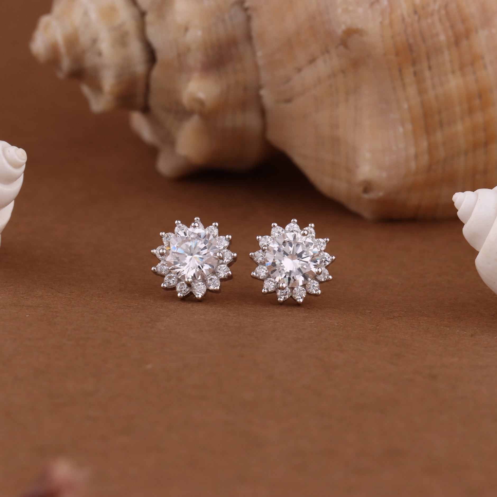 Silver Earring For Women & Girls online | Silver stud  New 925 Sterling Silver Round Stud  Earrings, beautiful Earrings, cute Earrings main image 0
