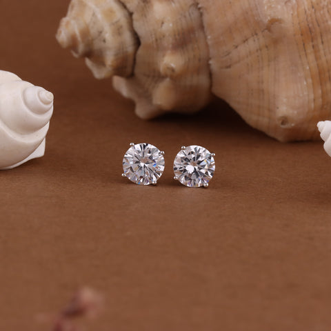 Silver High Grade Stud Earrings