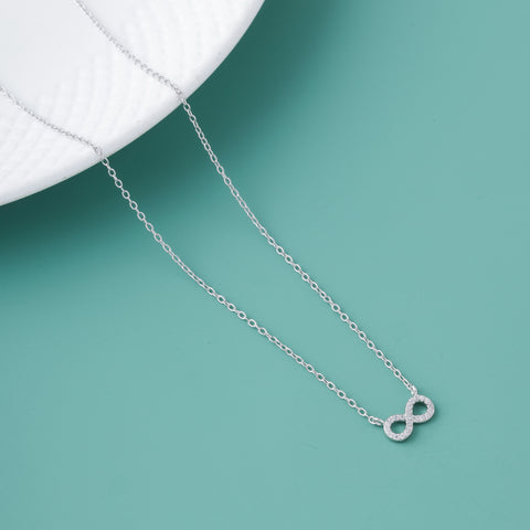 925 Sterling Silver Daily Ware Infinity Pendant Necklace for Women