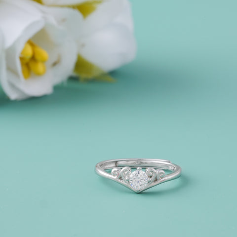 Silver Diamond Ring for Women