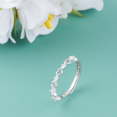 Silver Heart Ring For Girl