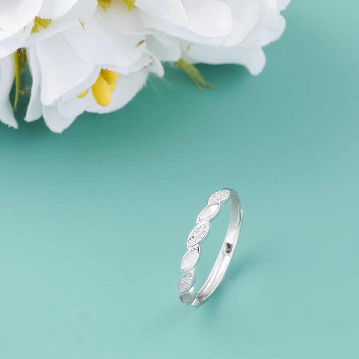 Silver Leaf Adjustable Ring