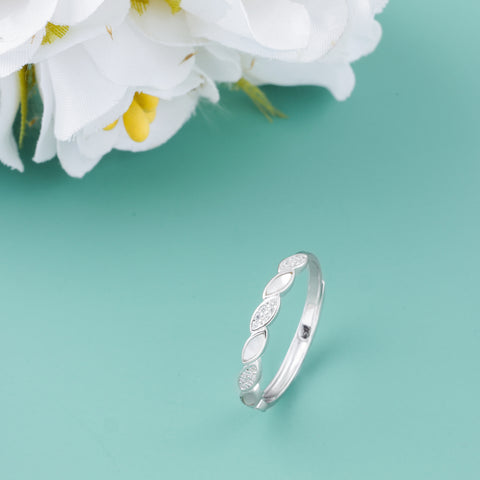 Silver Leaf Adjustable Ring