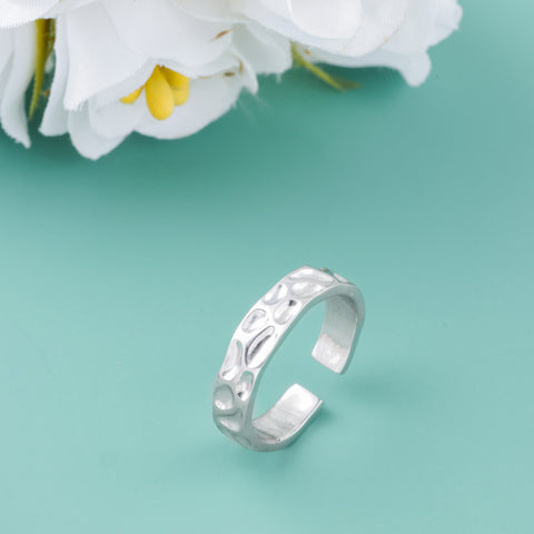 Silver  Band Adjustable Ring