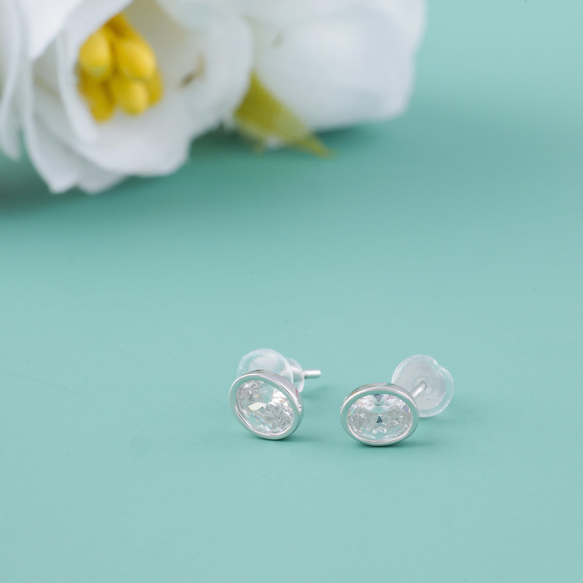 Classic Solitaire 92.5 Sterling Silver Earrings