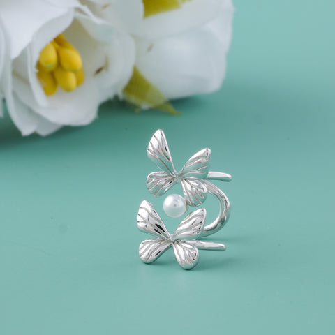 925 Sterling Silver  Butterfly Ear Cuff for Women