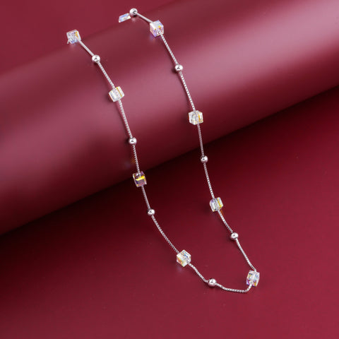 Eri Silvers  Daily Ware Cube Crystal Chain Necklace